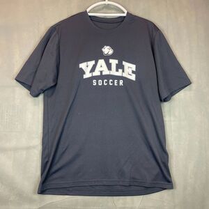Yale Soccer T-Shirt Men XL Navy Blue Athletic Tee Logo Graphic Sports Outdoor